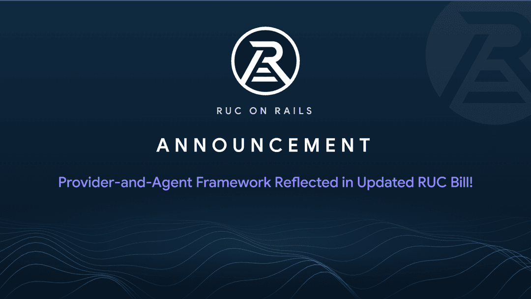 Provider-and-Agent Framework Reflected in Updated RUC Bill !